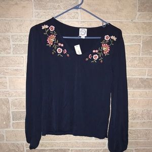 ✅Blue Rain Long Sleeve Top